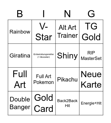 Lost Origin Bingo Card