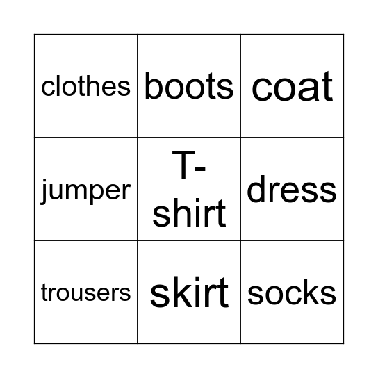 BINGO Card