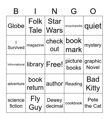 Library Bingo Card