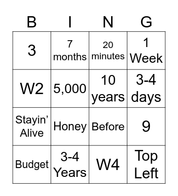 Adulting Bingo Card