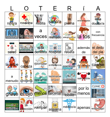 EL CONSULTORIO SENDEROS 2 Bingo Card