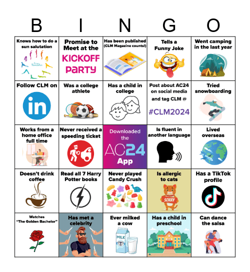 CLM AC24 BINGO Mingle Bingo Card