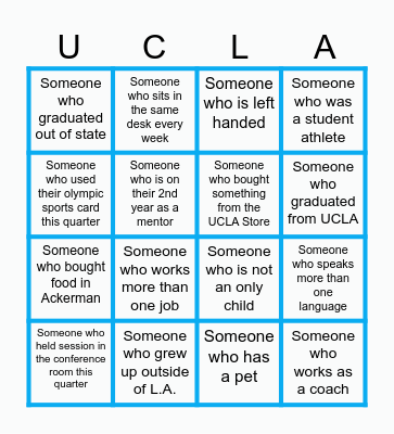 Academic Mentor BINGO! Bingo Card