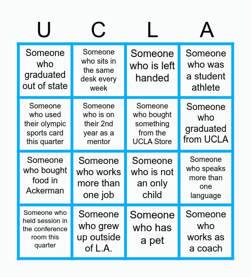 Academic Mentor BINGO! Bingo Card