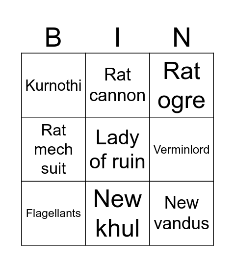 Adepticon 2024 Bingo Card