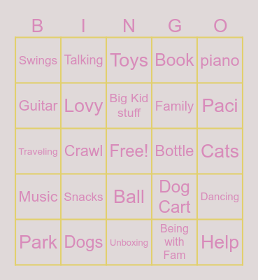 MaryKate Kay Stubbs Bingo Card