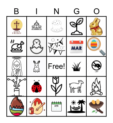 E A S T E R Bingo Card