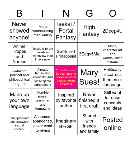 Your First Book Bingo Card