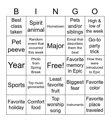 UT X UTSA LG Bingo Card