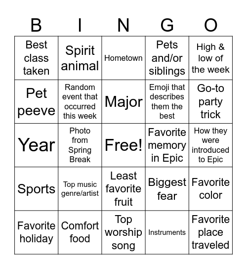 UT X UTSA LG Bingo Card