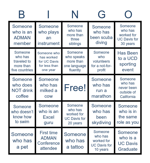 ADMAN BINGO Card