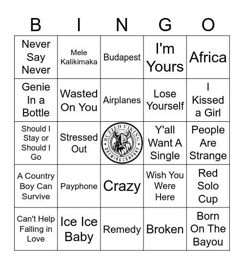 Smorgasbord Bingo Card