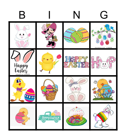 Easter Bingo Card