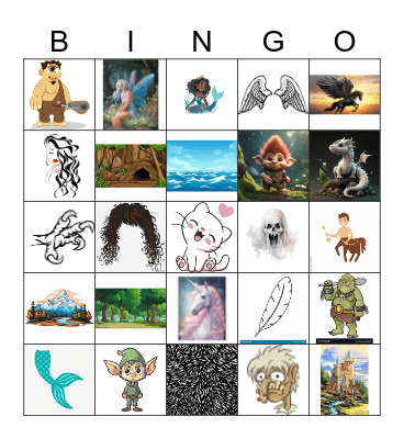 Fantasy Creature Review Bingo Card