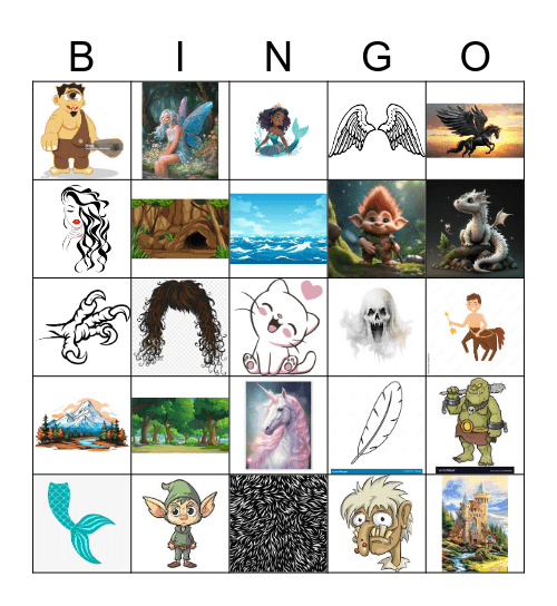 Fantasy Creature Review Bingo Card