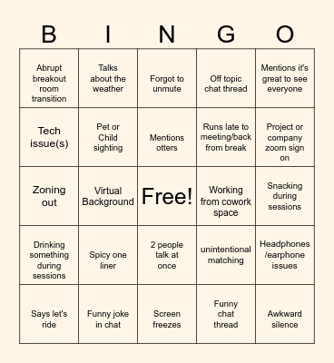 Minisite BINGO Card