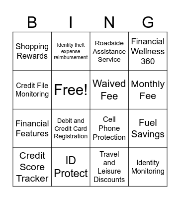 Total Checking Bingo Card