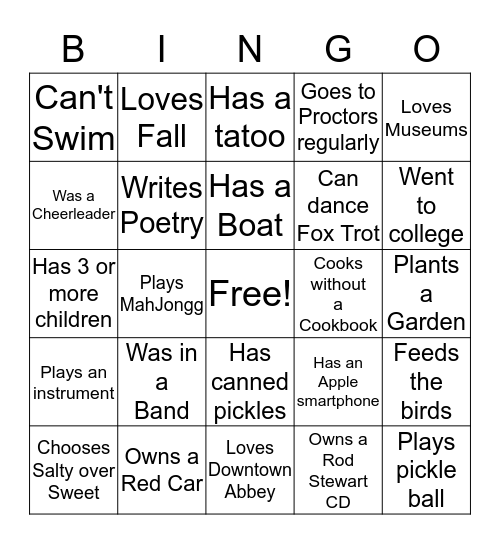 RED HAT SPRING FLING BINGO Card