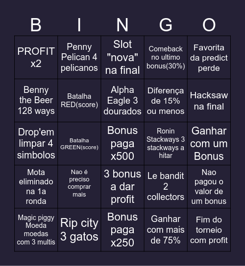 GODMOTA Bingo Card