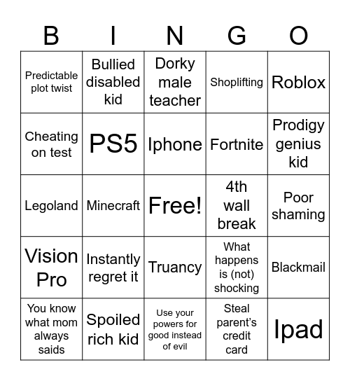 Dhar Mann Bingo Card