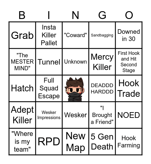 MEMESUS' DBD BINGO Card