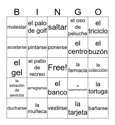 Capítulo 3, 4 y 5 Bingo Card
