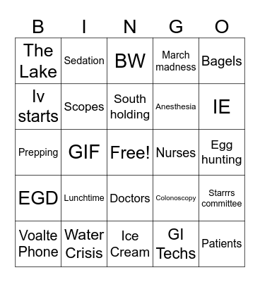 SGNA Week 2024 Bingo Card