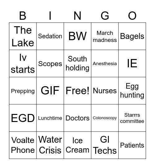 SGNA Week 2024 Bingo Card