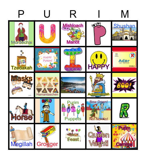 PURIM BINGO 2024 Bingo Card