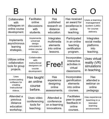 CCCJ- DOE Workshop Bingo Card