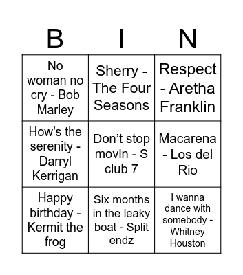 Quickfire Jingo Round #2 Bingo Card