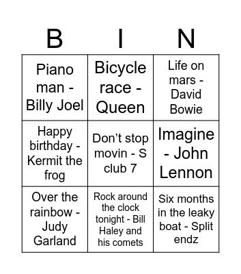 Quickfire Jingo Round #2 Bingo Card