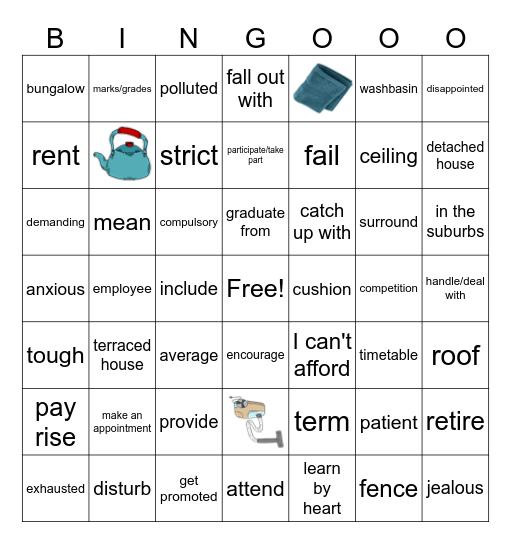 REVISION Bingo Card