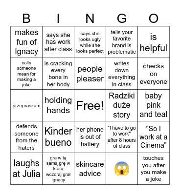 Maja bingo Card