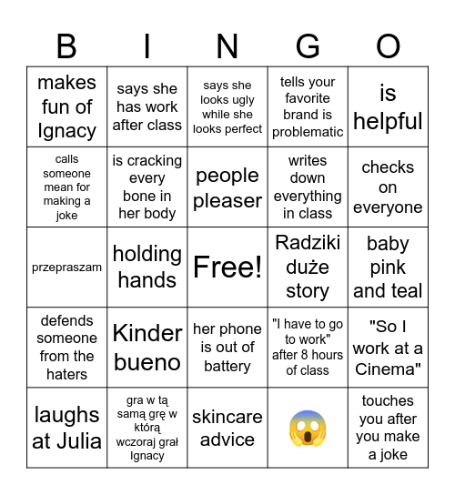 Maja bingo Card