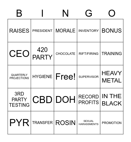 WHATS GOOD Bingo Card