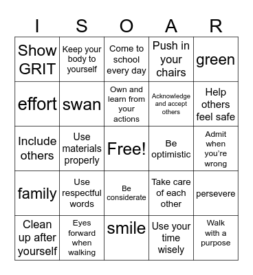 ISIBINDI Bingo Card
