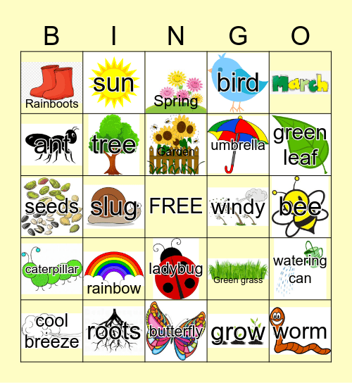 SPRING Bingo Card