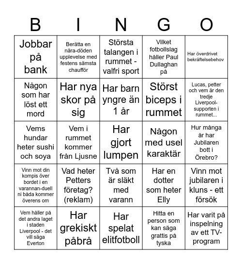 Lucas 30 bingo Card