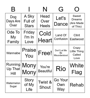 UK Invasion Bingo Card