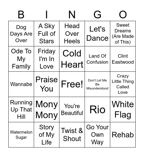 UK Invasion Bingo Card