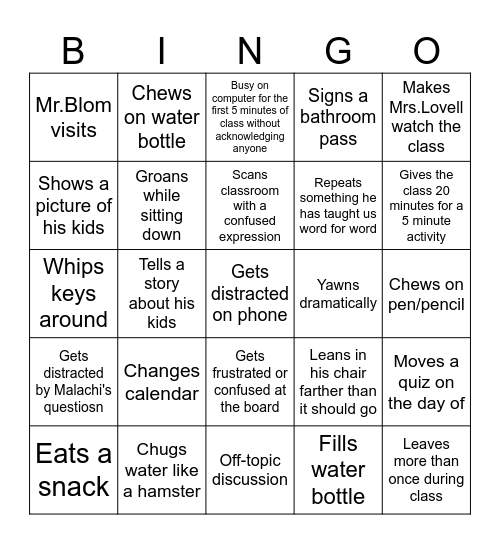 Muhlenkamp Bingo Card