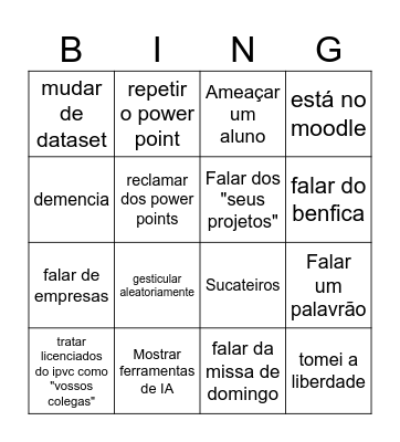 Bingo do Ribas Bingo Card
