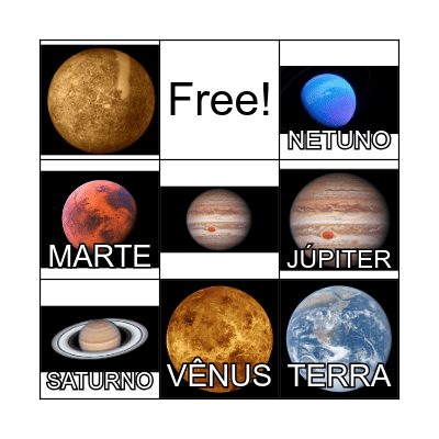SISTEMA SOLAR Bingo Card