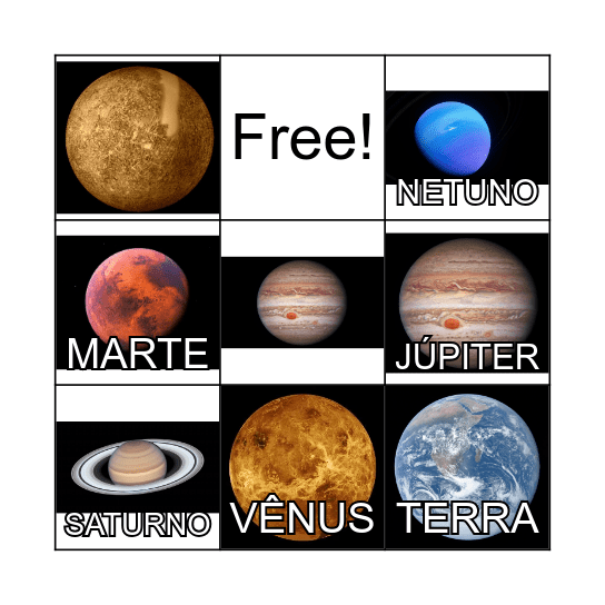SISTEMA SOLAR Bingo Card