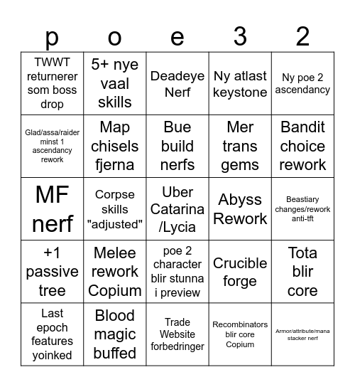 3.24 tid Bingo Card