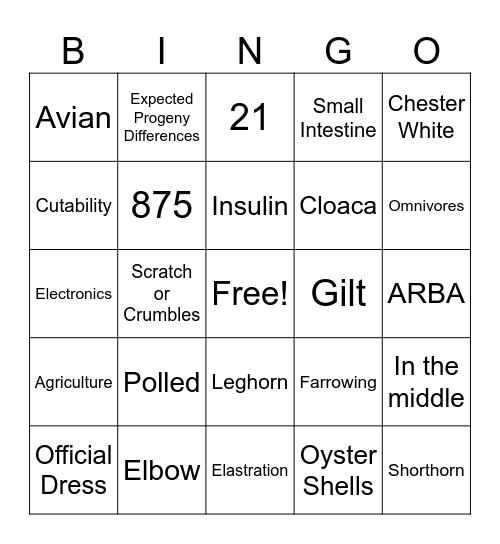 FAWE Exhibitor BINGO Card