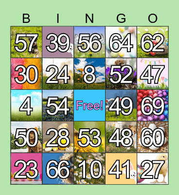 Easter Bingo Card