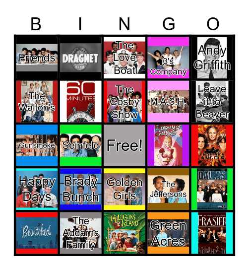 TV Shows Bingo Card