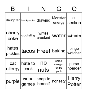 Sydney BINGO! Bingo Card